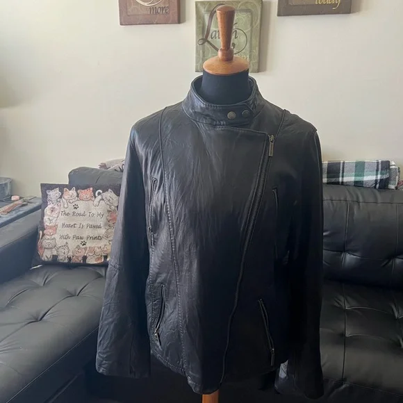 MICHAEL Michael Kors Lamb Leather jacket black - XL - Picture 3 of 5